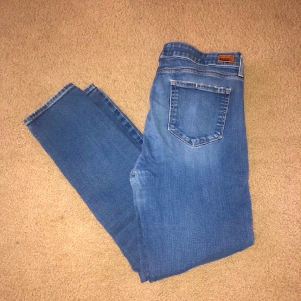 Paige Skyline Ankle Peg Jeans Med. wash, size 32